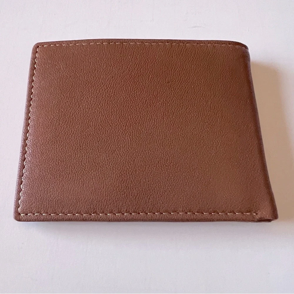 TIMBERLAND MENS LEATHER BIFOLD WALLET TAN NWT